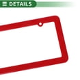 thumbnail image 6 of Unique Bargains License Plate Frame Stainless Steel Car License Plate Frame Bracket with Screws Caps 2 Hole Round Hole Wide Frame Red, 6 of 7