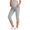thumbnail image 3 of Bovxnpu Maternity Capris Pants Over Belly Workout Activewear Yoga Pants Maternity Capris Pants High Waist Stretch Belly Support Summer Shorts, 3 of 8
