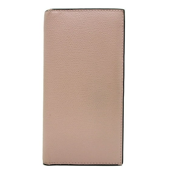 Pre-Owned Valextra Vertical Wallet, Women's Bifold Leather Pink (Fair)