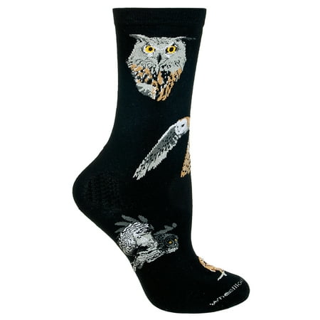 

Owl Head Black Ladies Socks