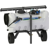 Master Manufacturing 25 Gallon Deluxe Lawn Tow-Behind Trailer Broadcast Sprayer, 2.2GPM