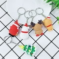 thumbnail image 4 of Mosey PVC Silicone Christmas Santa Claus Elk Keychain Key Ring Bag Car Pendant Gift, 4 of 7