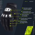 thumbnail image 3 of Seibertron Guantes De Carreras Unisex Bmx Mx Atv Mtb - Guante De Dedo Completo Con Reconocimiento Táctil Para Carreras De Carretera Y Deportes De Motocicleta Negro M, 3 of 5