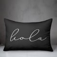 thumbnail image 2 of Creative Products Hola Thin Script Black and White 14x20 Indoor / Outdoor Pillow, 2 of 2