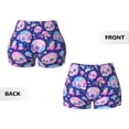 thumbnail image 3 of Sikiie colorful Skull mushroom rainbow Print Workout Shorts Women Scrunch Butt Gym Shorts Seamless High Waist Tummy Control Yoga Biker Athletic Shorts, 3 of 5