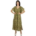 thumbnail image 3 of Bimba Women Long Printed Maxi Kaftan Cotton Night Wear Caftan Gown Coverup, 3 of 8