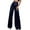 Dark Blue, variant on WREESH Womens Wide Leg Pants Sequin Fashion Elegant High Waist Pants Trousers Flare Trousers Zipper Pants Black