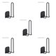 thumbnail image 2 of Matsuzay Estante de almacenamiento de cocina Soporte montado en la pared Accesorios de soporte Estante de película Negro Type2 NO2, 2 of 6