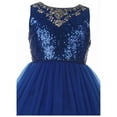 thumbnail image 3 of Big Girls' Dress Sparkle Sequin Tulle Holiday Pageant Party Flower Girl Dress Red Size 12 (C50C58C), 3 of 3