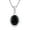 Black, variant on Black Spinel Necklace for Women 925 Sterling Silver Platinum Plated Birthstone Jewelry for Women Stainless Steel Chain Size 20" Ctw 3.25 Anniversary Birthday Christmas Gifts for Her