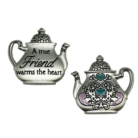 A True Friend Warms the Heart Tea Kettle Charm - By Ganz
