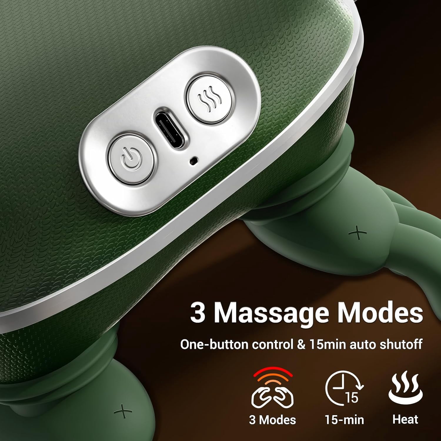 Neck Massager with Heat, Bionic Deep Tissue Shiatsu Kneading, Cordless Rechargeable Hands- Wearable for Muscles