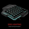 thumbnail image 3 of Teclado para juegos con una sola mano, retroiluminación RGB, miniteclado portátil para juegos de 35 teclas, controlador ergonómico para juegos Namotu HMKY265, 3 of 7