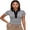 Gray, variant on LMLYSoH Women Summer T-Shirt Casual Striped Button Lapel Basic Short Sleeves Tops for Streetwear Grunge Clothes