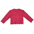 thumbnail image 2 of Little Girls Magenta Lace Matching Liner Long Sleeve Blouse 1-5, 2 of 4