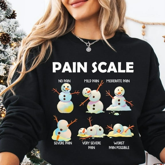 Snowman Pain Scale Sweatshirt, Christmas Nurse Sweatshirt, Medical Holiday Sweatshirt