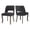 Black, variant on Hassch Dining Chairs Set of 2, Modern Fabric Upholstered Kitchen Side Chairs with Hollow-Out Back, Handmade Copper Nailhead Trim and Curved Solid Wood Legs, Beige