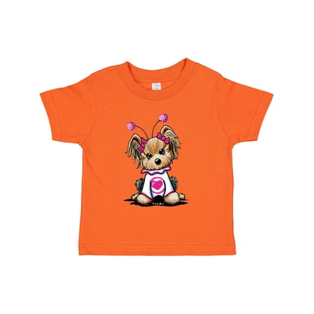 

Inktastic Love Bug Yorkie Gift Toddler Boy or Toddler Girl T-Shirt