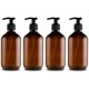 thumbnail image 1 of 4PCS 500ML Botellas de plástico marrón Dispensador de loción Bomba Loción para mascotas Champú Gel de ducha Crema de manos oso de fresa Electrónica, 1 of 5
