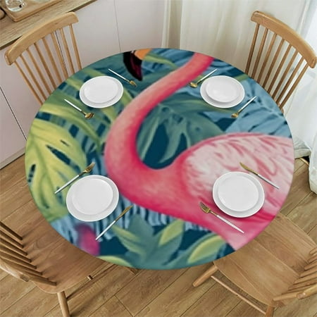 

Round Tablecloth Style Wipeable Table Cloth Cover Decor Table Pad