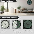 thumbnail image 3 of BERGUF 12" Quartz Modern Glow In The Dark Indoor Oversized Wall Clock, Silent Mechanism, 3 of 6