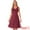Wine Red, variant on DARING DIVA Sequin Lace V Neck Wedding Guest Dress XS Black