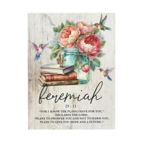 AEFER Jeremiah 29 11 Bible Verses Wall Art Scripture Wall Decor Farmhouse Christian Canvas Prints Pictures Rustic Floral Posters Religious Paintings Artwork for Home Decoration 24x36"