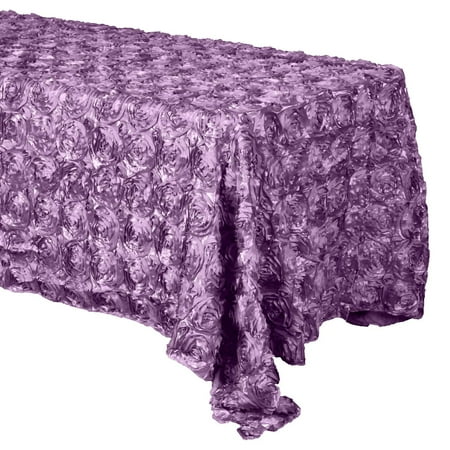 

Satin Rosette 3D Pop-Up Floral Tablecloth Lavender