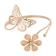thumbnail image 2 of Hebilla decorativa de cortina de mariposa metálica | Diseño de hueco de flores Oro Plata | 4,2 x 3,9 in | Elegante amarre para cortinas de casa | Acabado pulido y resistente, 2 of 6