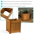 thumbnail image 4 of Sunnydaze 16" x 15.75" x 18" Square Brown Meranti Wood Outdoor Planter Box 2-Count, 4 of 10
