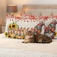 thumbnail image 3 of Gnomes Fall Outdoor Waterproof Pillow Covers, Thanksgiving Pumpkin Sunflower Eucalyptus Beige Decorative Rectangle Throw Pillowcase Sofa Cushion Sham for Patio/Couch/Chair, 20"x12" 2 Pack, 3 of 8