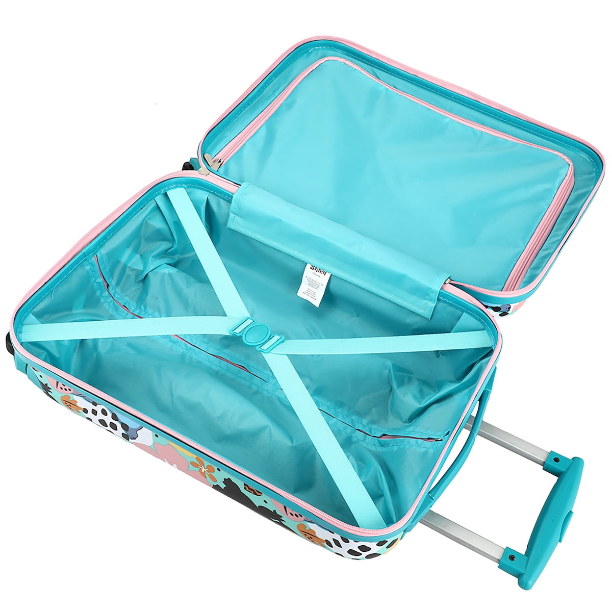 Lilo & Stitch Tropical All-Over Print 20" Blue Carry-On Rolling Luggage