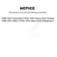 thumbnail image 2 of Transit Auto Front Rear Disc Brake Rotors Hub Assembly Semi-Metallic Pads and Drum Kit (7Pc) for Car 1988-1991 C1500 Chevrolet GMC K8F-102182, 2 of 11