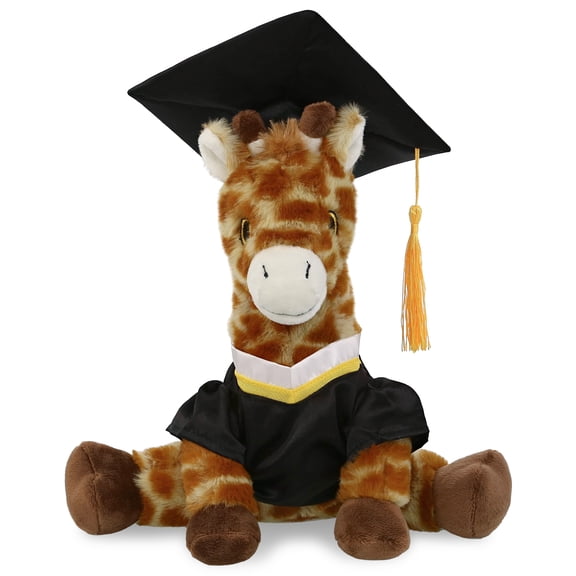 DolliBu Giraffe Graduation Plush Toy - Super Soft Giraffe Plush Graduation Stuffed Animal Dress Up with Graduation Gown and Cap with Tassel Outfit - Congratulatory Graduation Gift - 10 Inches