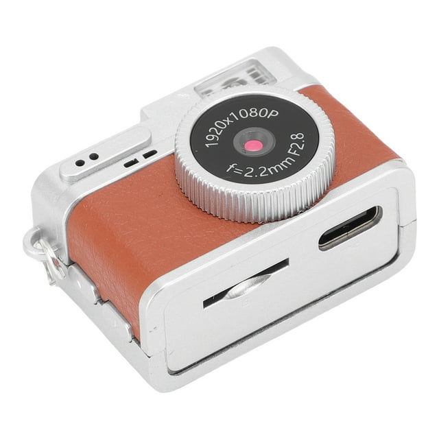 Cámara De Mini Llavero, Cámara De Tamaño Mini Pulgar De 2MP 1080p, Cámaras Digitales Retro De 1080p FHD, Videocámara De Video Micro Portátil Con Adaptadores OTG Para Video De