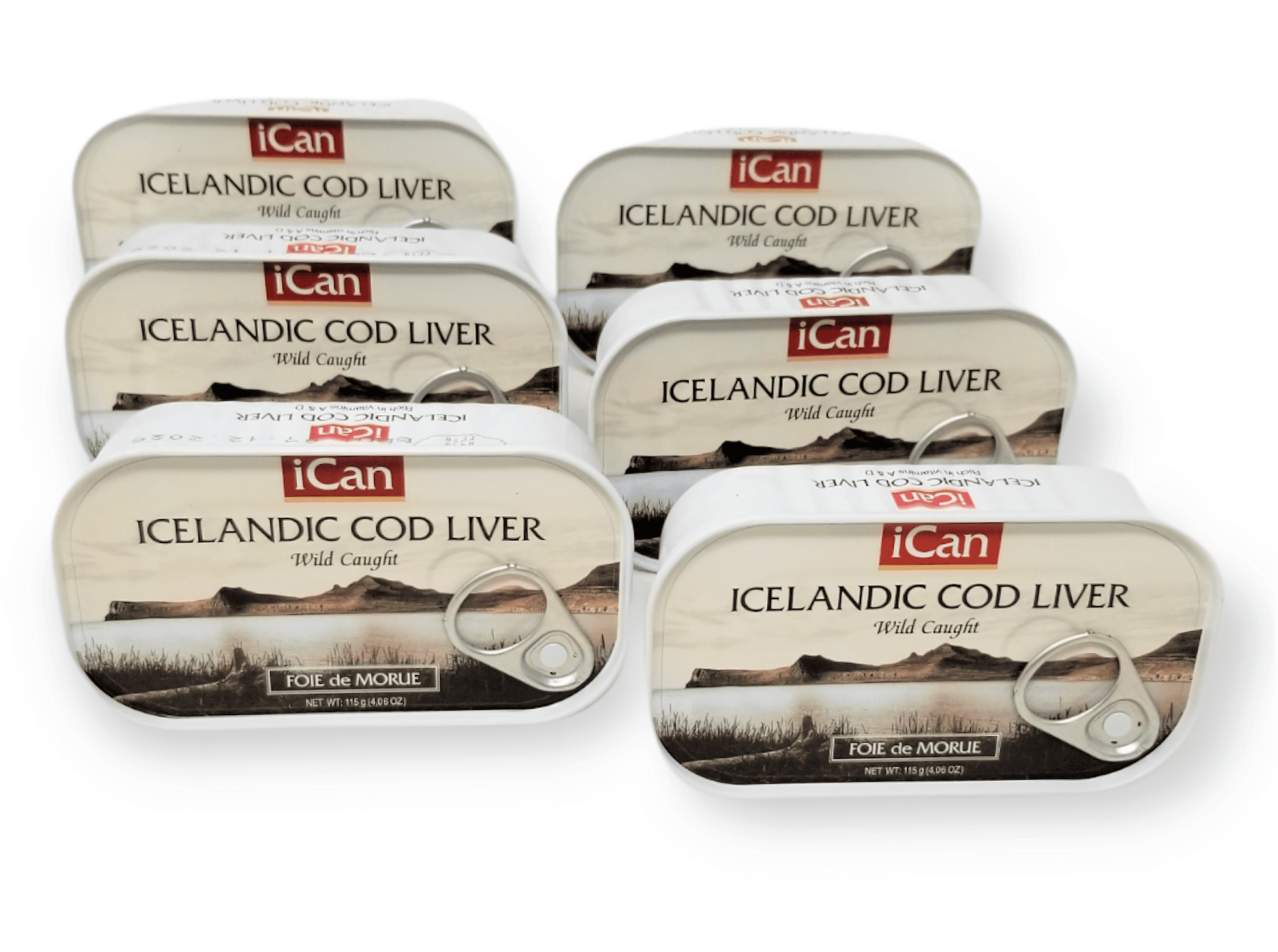 ICan Icelandic Cod Liver in Own Oil Flavor 115g Wild Caught from Pure