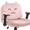 Velvet-Pink, variant on Waleaf Criss Cross Chair with Flip-Up Arms & Airbag Lumbar Support, Adjustable Height, Wide Seat Office Chair on Wheels, for Home Office, Desk, Vanity, Black