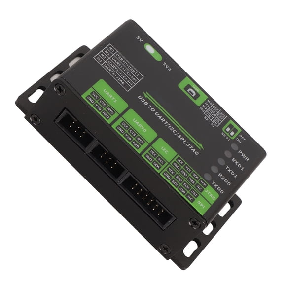 Convertidor USB A UART I2C SPI JTAG, Convertidor USB Aislado Industrial De Montaje En Riel, Protección Múltiple Práctica Para PC
