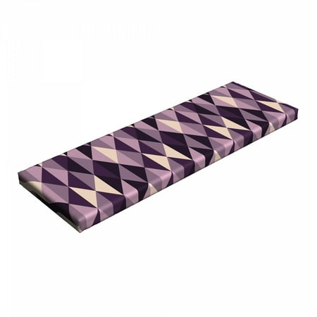 

Geometric Bench Pad Abstract Triangles with Dark and Pale Color Shades HR Foam Cushion with Decorative Fabric Cover 45 x 15 x 2 Dark Purple Lilac by Ambesonne
