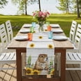 thumbnail image 4 of Table Runners 90 Inches Long Dress Scarves, Groundhog Day Farmhouse Coffee/Dining/Kitchen Table Runner for Living Room, Sunflower Spring Floral Botanical Vintage 13x90 Inch, 4 of 9