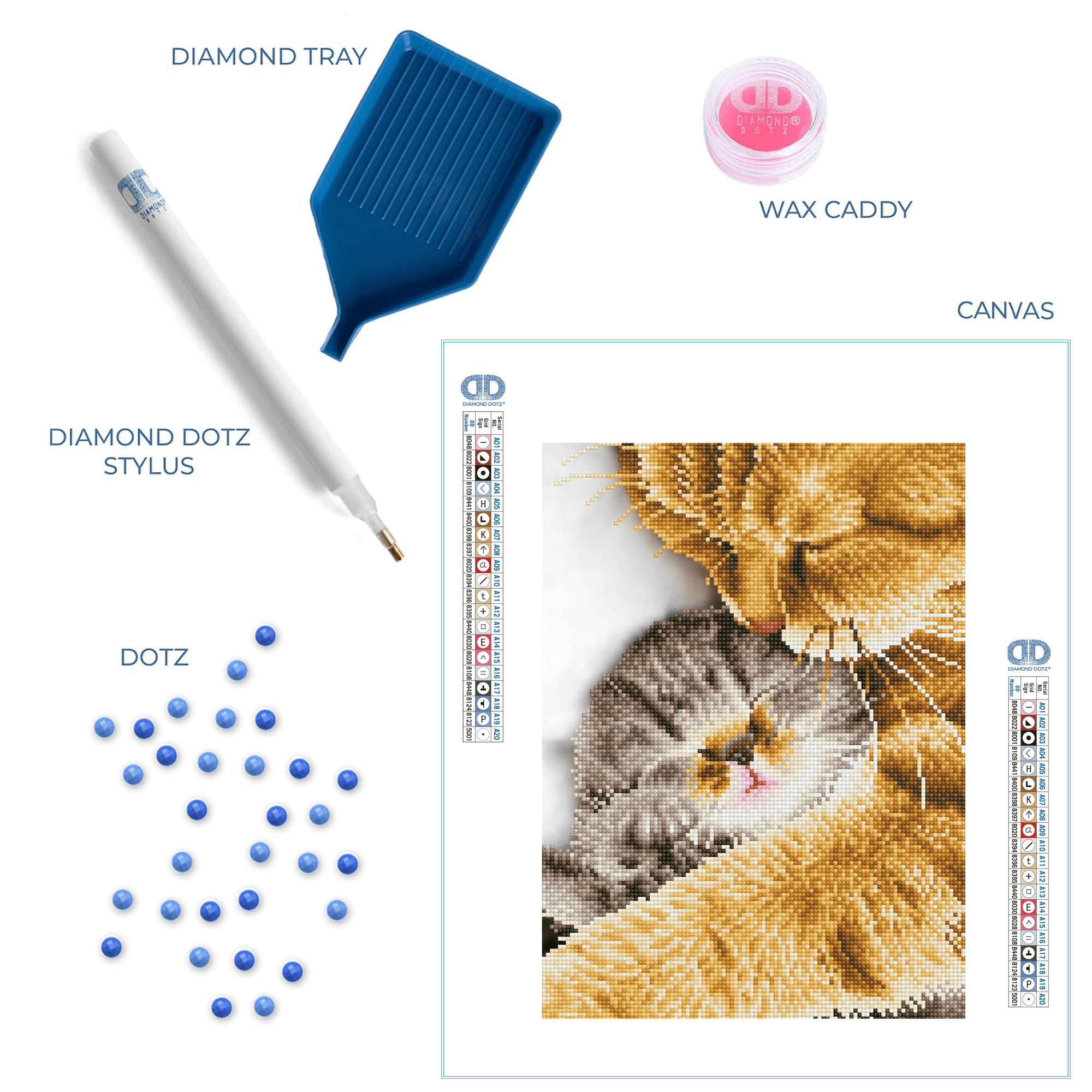 Diamond Dotz Tender Moment with Frame Cat Diamond Painting Kits for Adults - Diamond Art Kits a Relaxing Creative Craft Kit with Dotz Gems 11.8"x16"