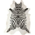 thumbnail image 2 of nuLOOM Striped Handmade Cowhide Shaped Area Rug, 5' x 7', White, 2 of 2