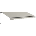 thumbnail image 1 of Outsunny 15' x 10' Patio Retractable Awning Sunshade Shelter, Light Grey, 1 of 10