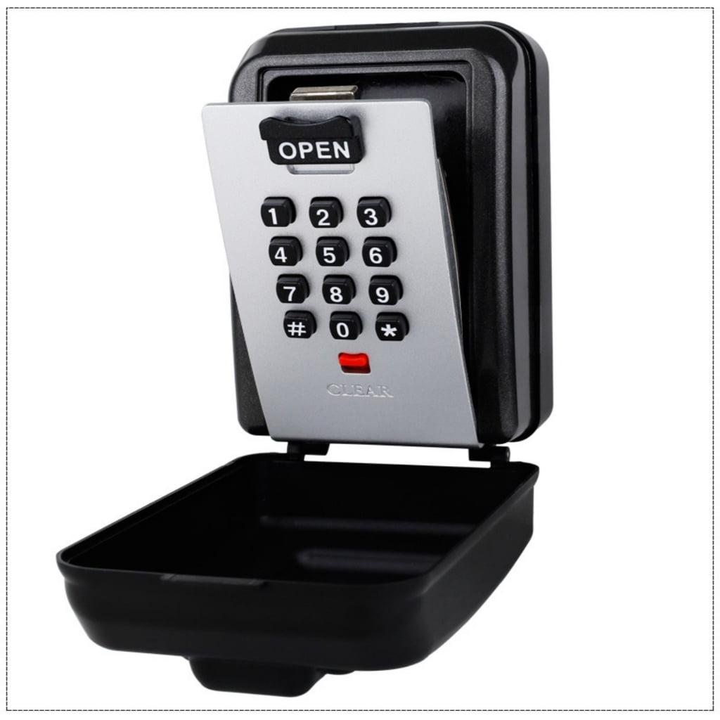 Key Lock Box Outside Key Safe Box Wall Mount 12 Digit Combination Lock Box Security Box Outdoor Spare Key Hider