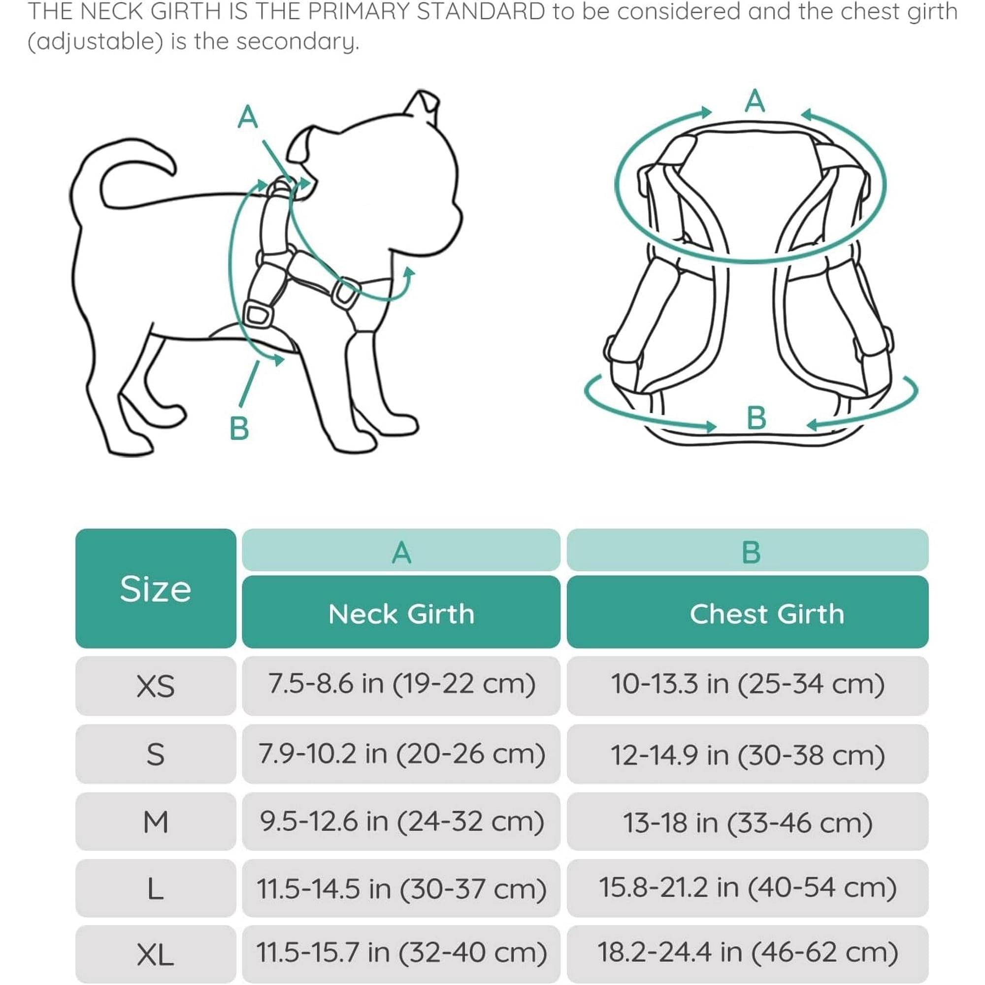 BELLA & PAL Puppy Harness, Dog Harness Small Sized Dog, No Pull Dog Harness, Dog Harness for Small Dogs, Step in Harness for Extra Small Dogs, Dog Harness for Medium Dogs, Emerald, XL