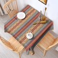 thumbnail image 2 of Red and Yellow Geometric Striped Pattern Square Tablecloth,Waterproof Square Table Cover,Wipeable Spillproof Washable Table Cover for Home Kitchen Party Decor 42"X42"(107x107cm), 2 of 6