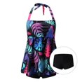 thumbnail image 3 of CNKOO Women Print Strappy Back Tankini Set Swimsuits Swimdress, 3 of 3
