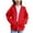 Red1, variant on Cethrio Girls Zip up Hoodies, Casual Solid Color Long Sleeve Hooded Sweatshirts with Pockets Purple Size 14-16