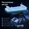 thumbnail image 2 of Base de Carga para Meta Quest 3, Soporte Magnético de Carga Rápida para VR Oculus Quest 3, con Luz LED, con 2 Baterías Recargables de 1200mAh, Color Blanco, 2 of 9