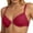 Red, variant on Women's Front Closure Lace Push Up Bra Underwire Demi Cup Sexy Comfortable Supportive Brassiere for Daily Wear